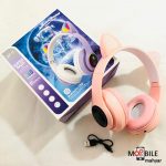 هدفون-بلوتوث-گربه-ای-مدل-DR-11-صورتی