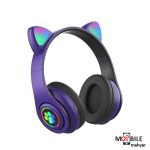 هدست-بلوتوثی-گربه-ای-مدل-DW-B39-بنفش